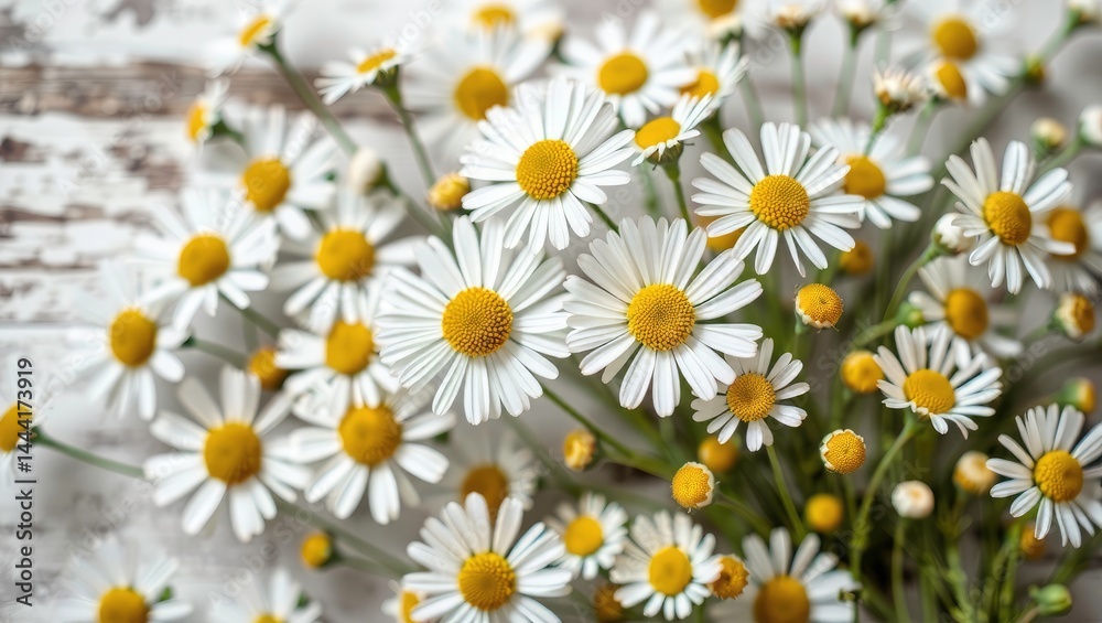 Delicate Daisies in Soft Focus Background