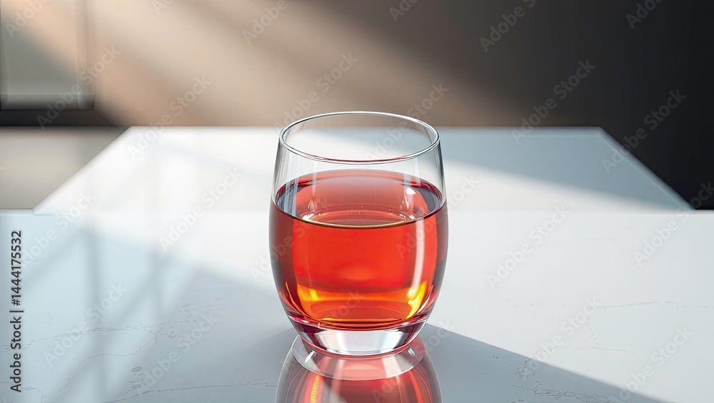 Elegant Glass Object with Iridescent Dispersion. Modern Luxury Render.