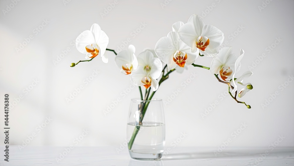 Elegant White Orchids in Vase: A Touch of Serenity and Grace