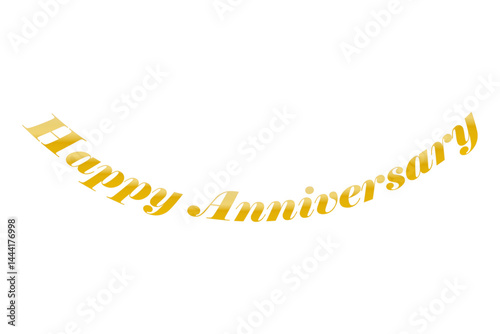 よく目立つ、Happy Anniversary（記念日おめでとう）のロゴマーク
