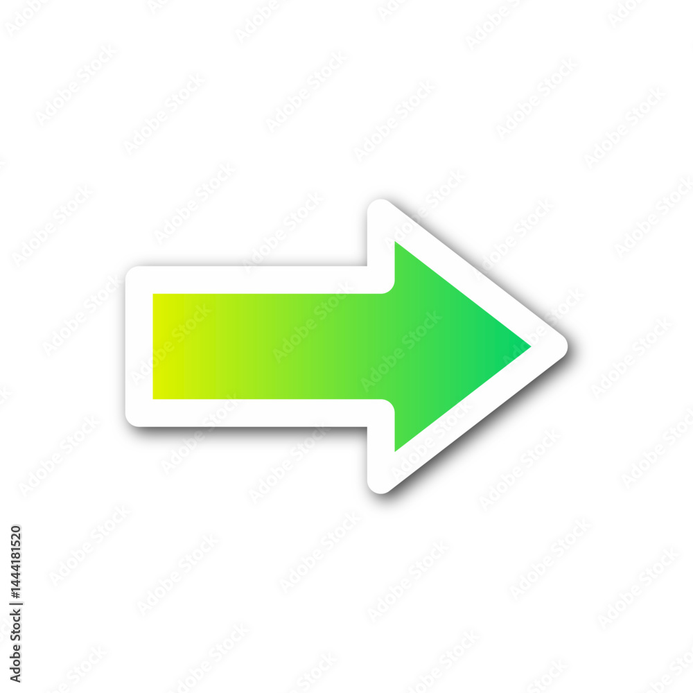 3d green right arrow element 3d green right arrow element