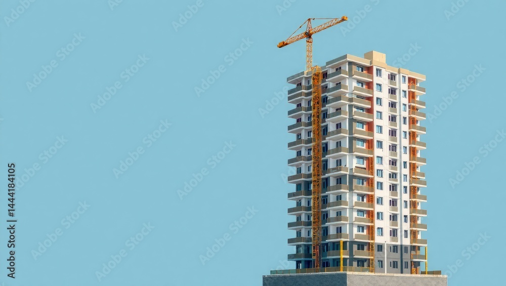 Residential Building Project Progress Banner - Real Estate Investment Opportunity