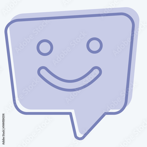 Icon Positive Massage. related to Speech symbol. two tone style. design editable