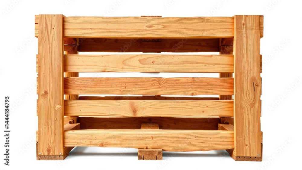 Rustic Wooden Pallet Isolated on White Background for Design Inspiration
