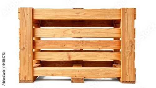 Obraz na płótnie Rustic Wooden Pallet Isolated on White Background for Design Inspiration w salonie