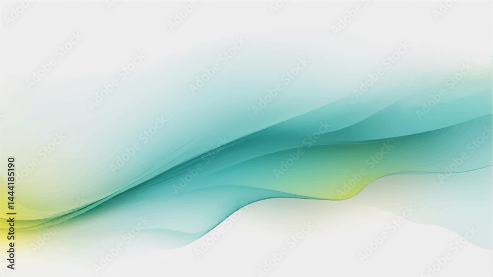 Fototapeta premium White and sky blur emerald petrol teal lime yellow white Gradient Background line