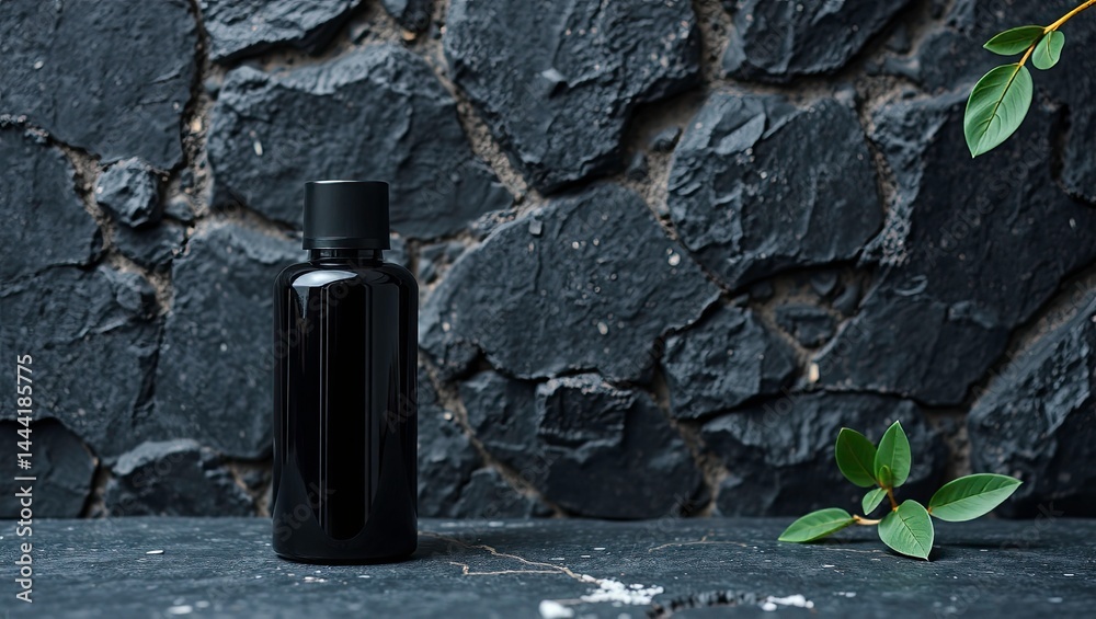 Sophisticated Black Stone Background for Product Display