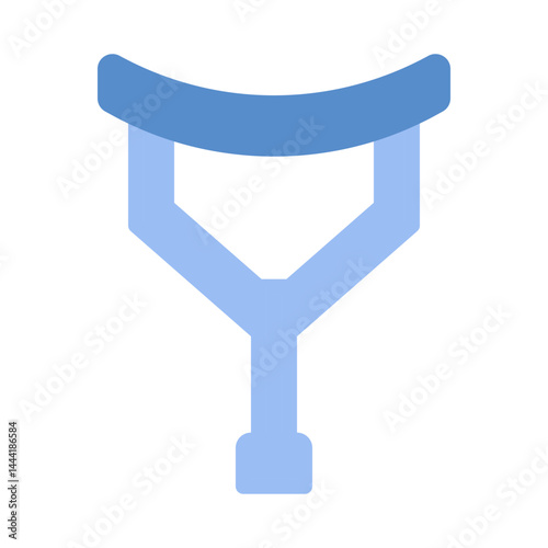 Stylized illustration of a crutch offering support and mobility assistance