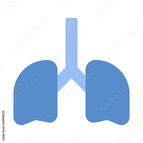 Stylized representation of human lungs for medical or educational use
