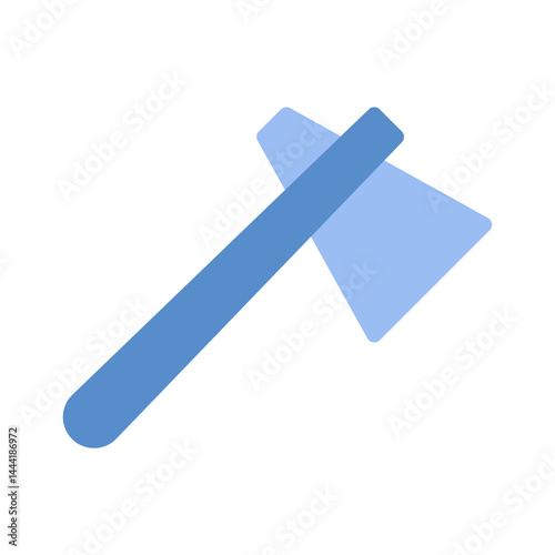 Stylized illustration of a blue axe with a smooth modern aesthetic appeal