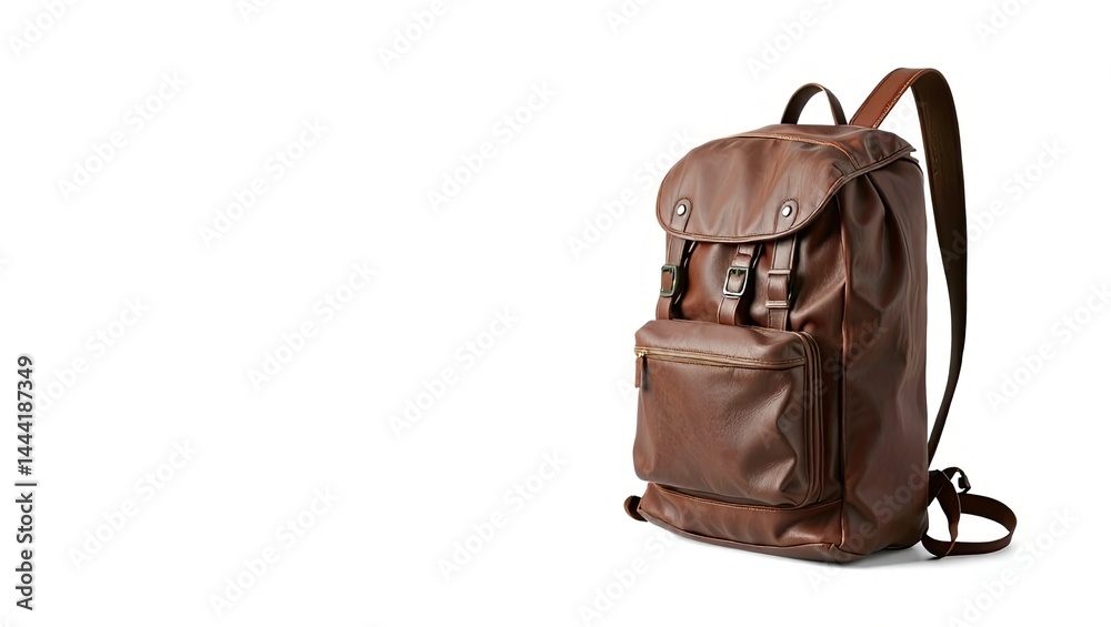 Vintage Leather Travel Backpack, Cutout Design, Versatile Style