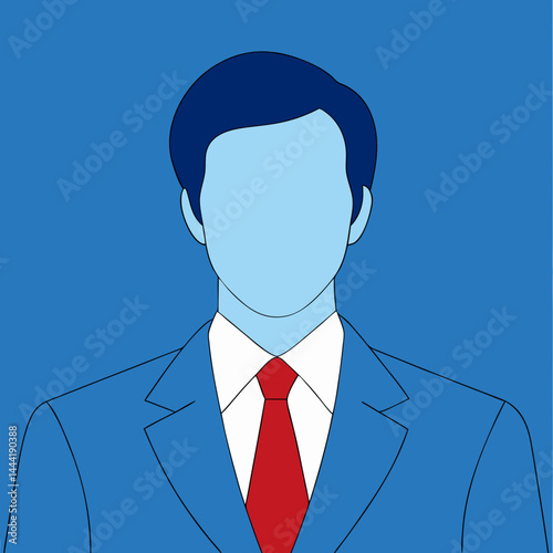 businessman icon on blue background