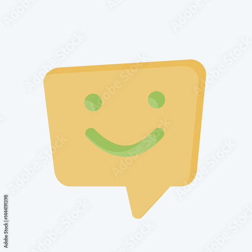 Icon Positive Massage. related to Speech symbol. flat style. design editable