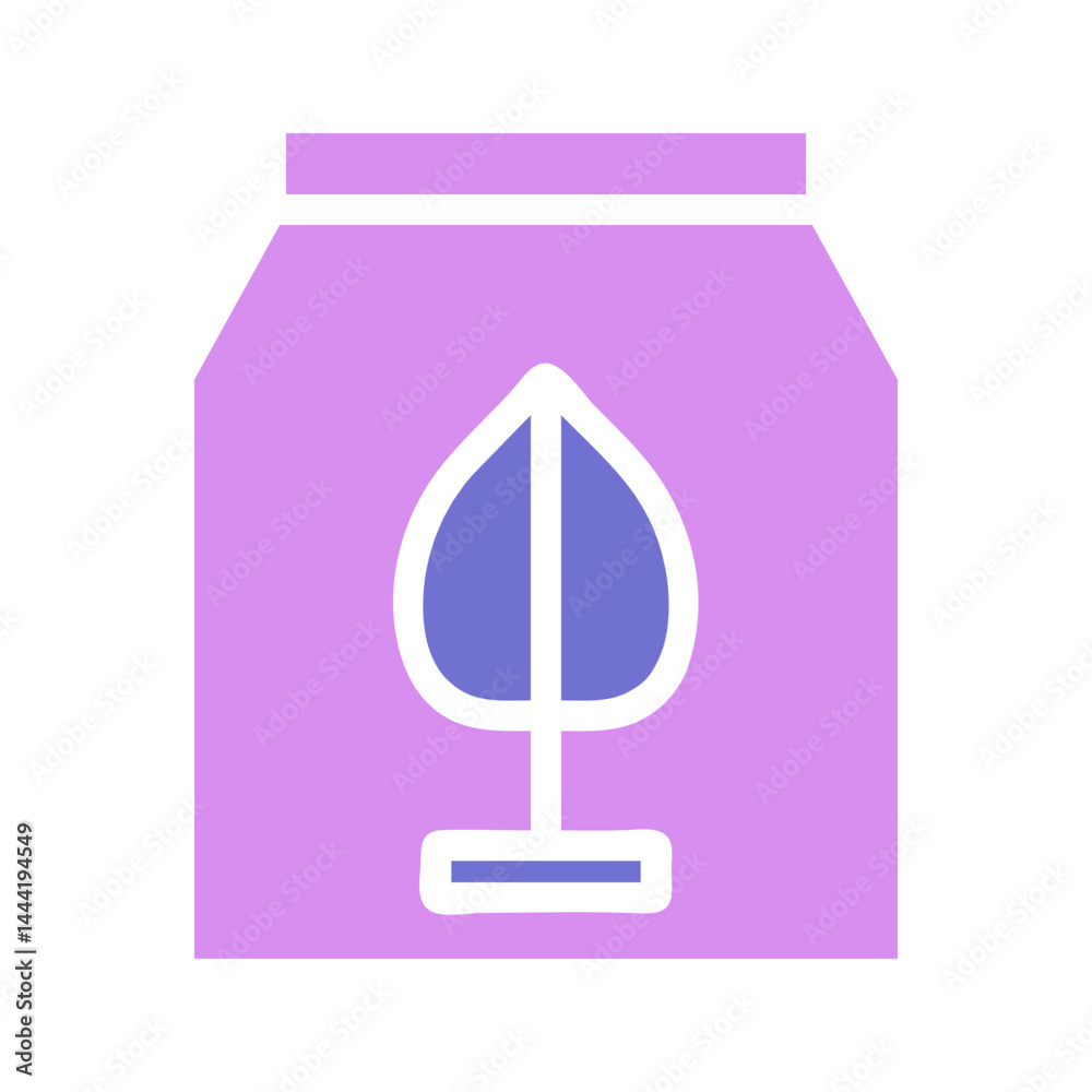 Fototapeta premium Stylized depiction of a plant inside a container, evoking growth and sustainability