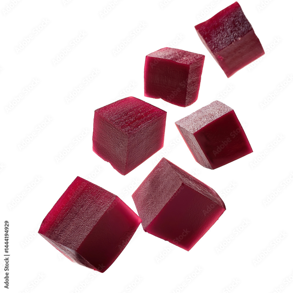Freshly Cut Beetroot Cubes on a White Background for Healthy Cooking and Vibrant Dishes on transparent background Freshly Cut Beetroot Cubes on a White Background for Healthy Cooking and Vibrant Dishes on transparent background