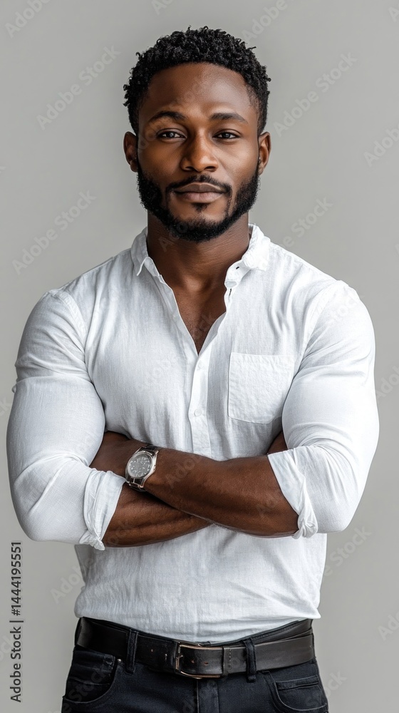 Obraz premium Portrait of a Confident Black Man