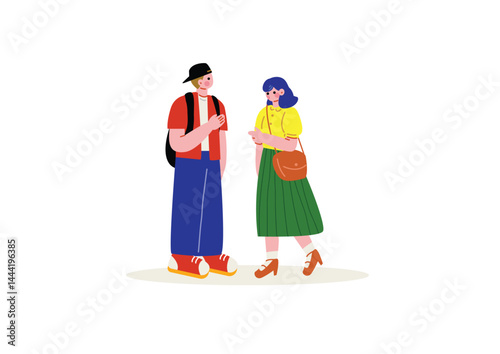 待ち合わせをする男女