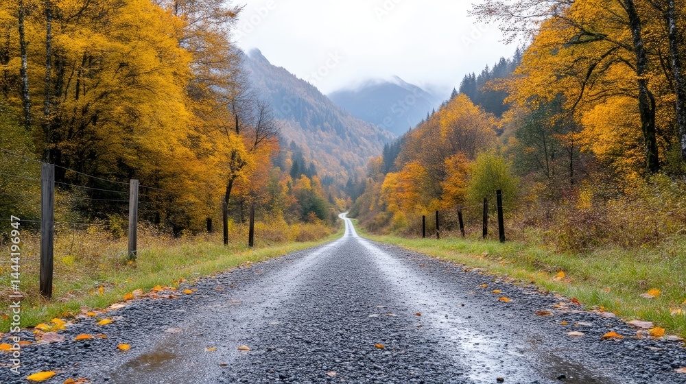 Obraz premium Autumnal Mountain Road