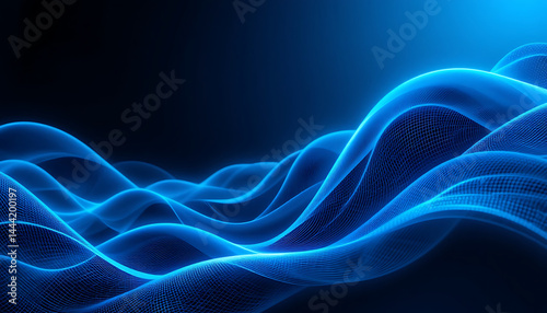 blue abstract fractal background