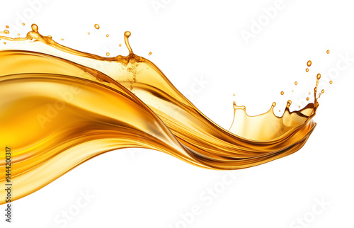 Engine Oil Splash Wave Isolated on Transparent Background PNG
