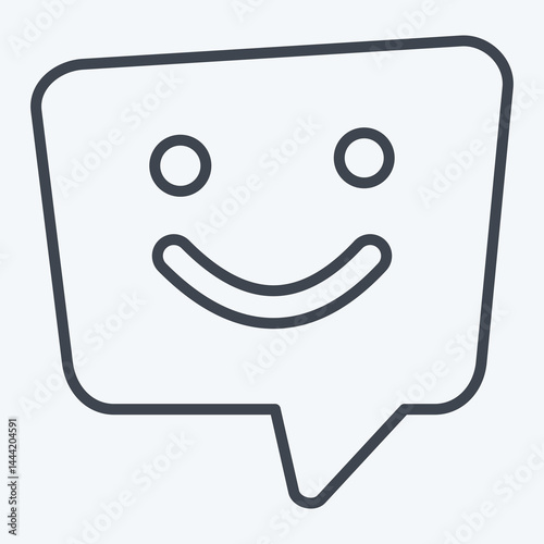 Icon Positive Massage. related to Speech symbol. line style. design editable