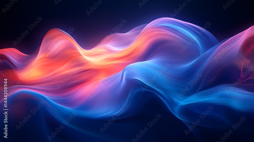 Fototapeta premium abstract background with a colorful wave of liquid and light