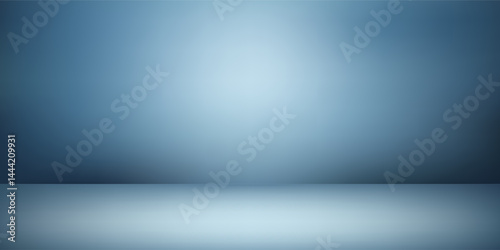 Modern blur abstract soft blue studio and wall background