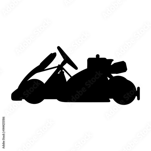 Go-Kart Silhouette - Vector Illustration