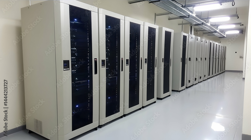 Fototapeta premium Server Room Data Center Servers Network Technology