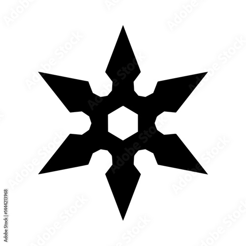 Black Star Icon - Geometric Symbol