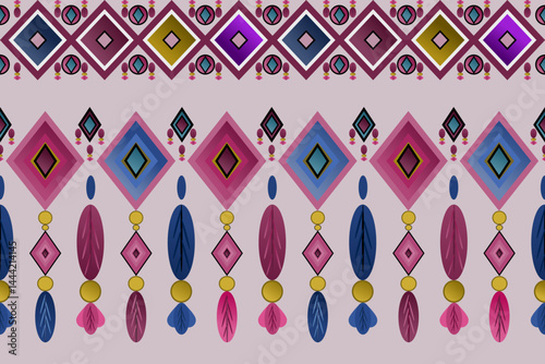 ethnic pattern seamless ,geometric ethnic pattern ,Tribal geometric seamless patterns, ethnic design, hipster backdrop, wallpaper Background, Design curtain, carpet ,fabric ,textile	