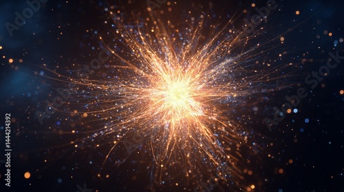 Wallpaper Mural Abstract energetic explosion of particles in space. Torontodigital.ca