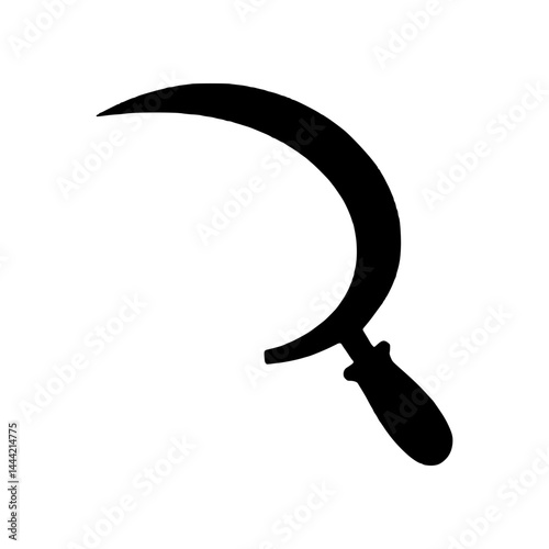 Vintage Sickle Icon - Agriculture Symbol