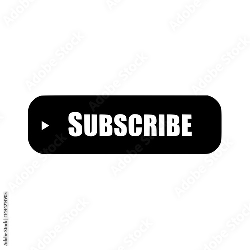 Subscribe Button - Black on White Vector
