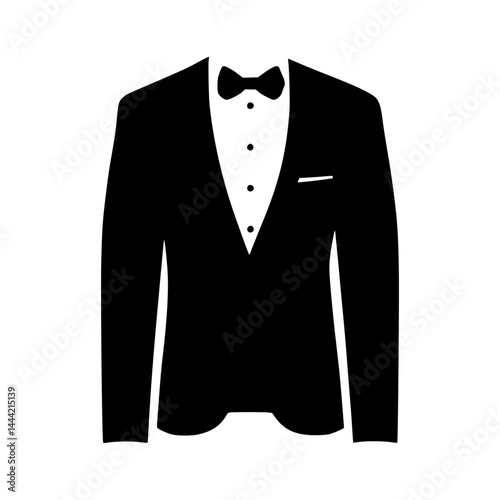 Black Tuxedo Suit Icon