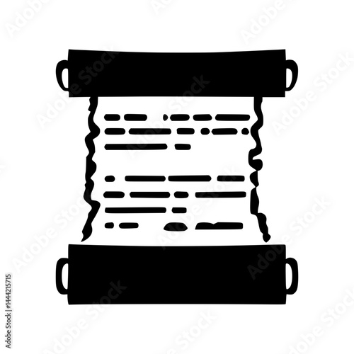 Vintage Scroll Icon - Text Document