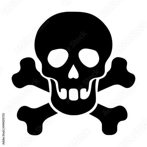 Skull & Crossbones Icon - Vector Graphic