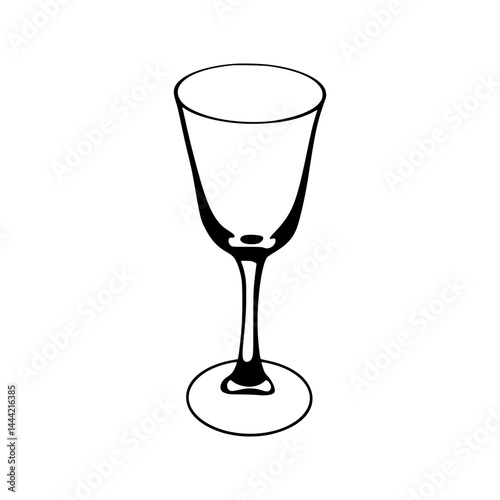 Elegant Wine Glass Illustration