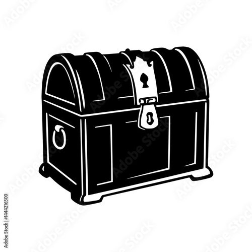 Vintage Treasure Chest Illustration