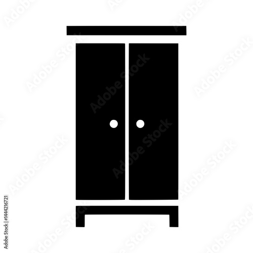 Wardrobe Icon - Black Silhouette