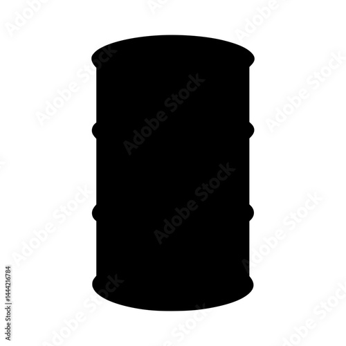 Barrel Silhouette Icon - Vector Graphic