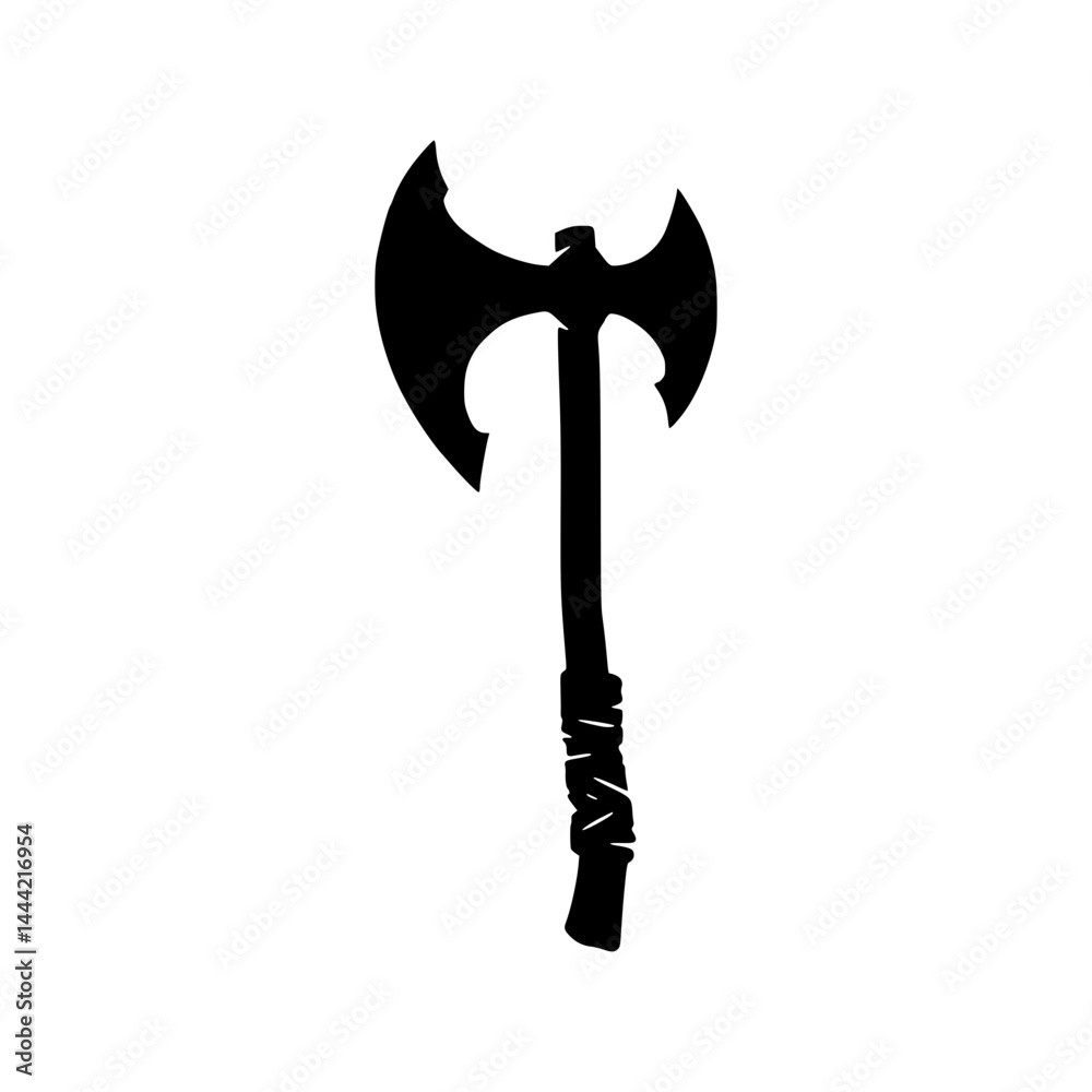 Silhouette Axe - Medieval Weapon Design Silhouette Axe - Medieval Weapon Design
