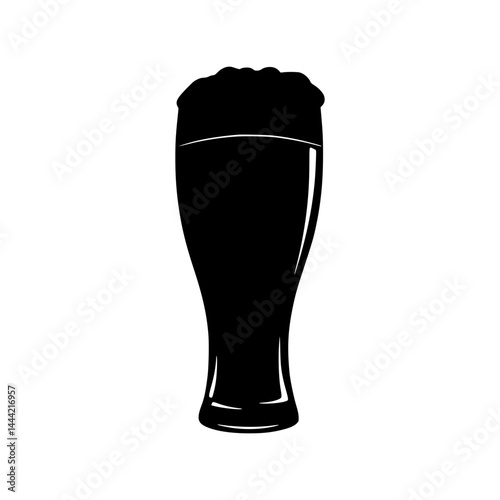 Beer Glass Silhouette - Graphic Design Element