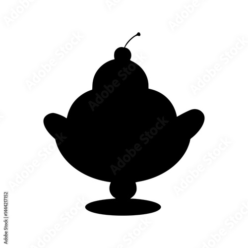 Ice Cream Sundae Silhouette