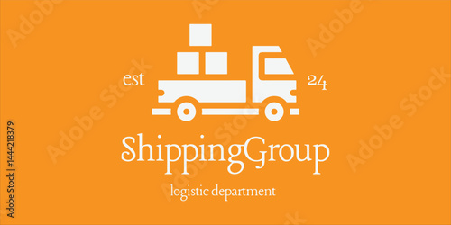 Modern logistic logo vector for delivery, shipping, transport, and cargo company branding.