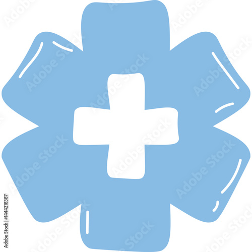 Hand Drawn Health Cross Symbol