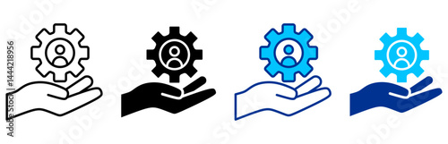 Service Icon Set Multiple Style Vector Illustration
