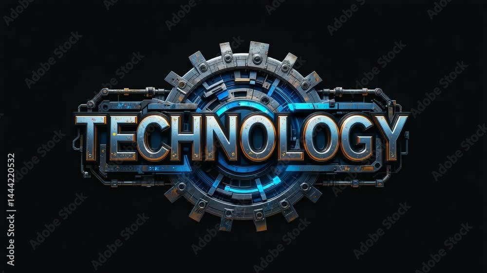 Steampunk Inspired Technology Title Reveal with Intricate Gear Design