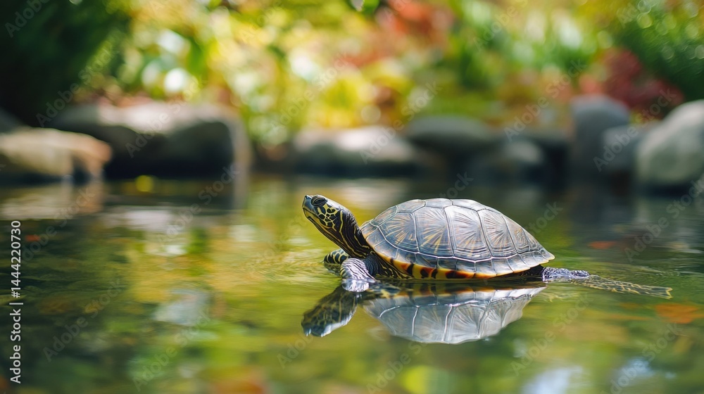 Obraz premium Turtles Odyssey Through Crystal Waters