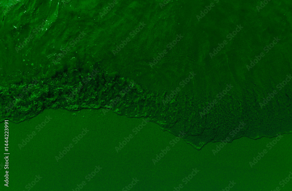 dark green beach, top view